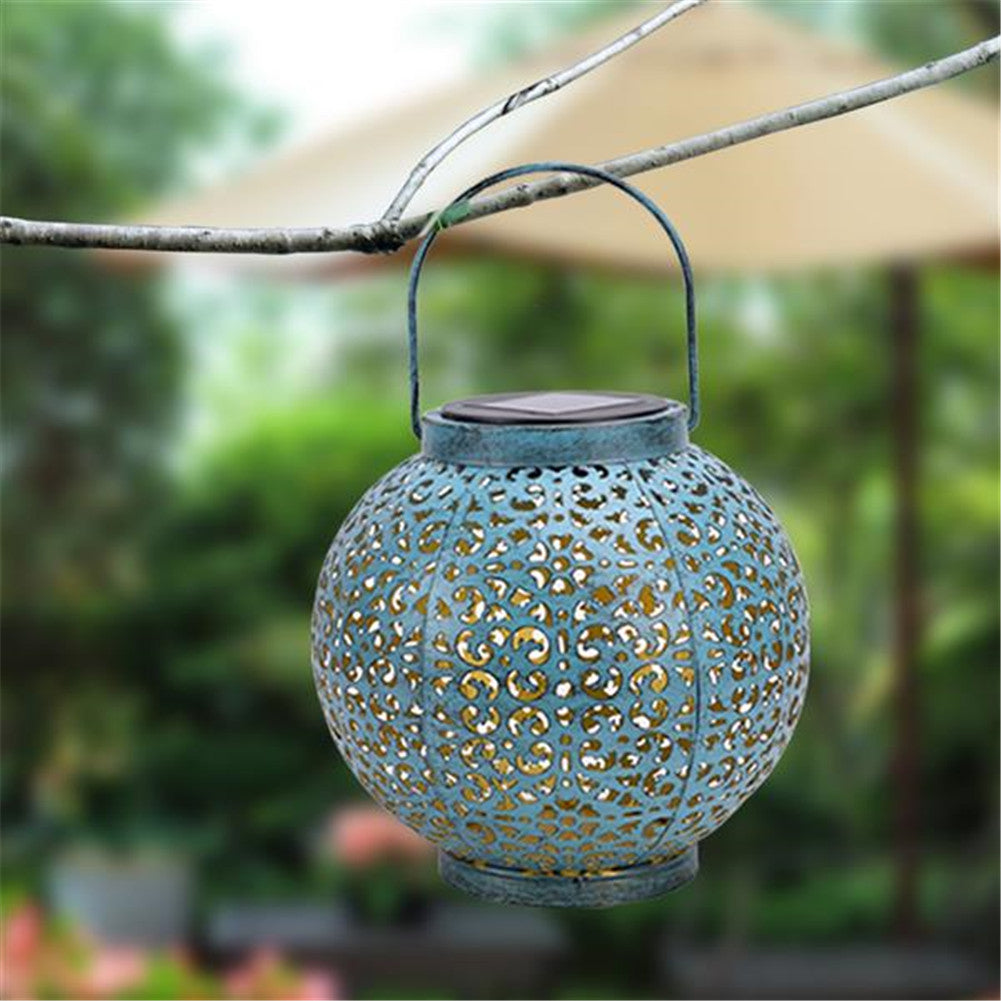 REDCOLOURFUL 600mAh Solar Lantern Lights for Hanging Table Outdoor Solar Light Blue