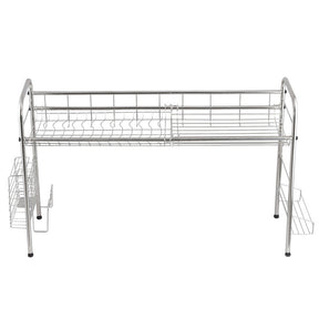 RONSHIN Single Layer Bowl Rack Shelf Dish Drainer Kitchen Organizer Silver