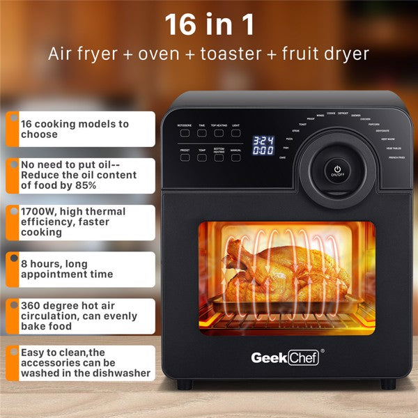Geek Chef Air Fryer Toaster Oven Combo, 4 Slice Toaster Convection
